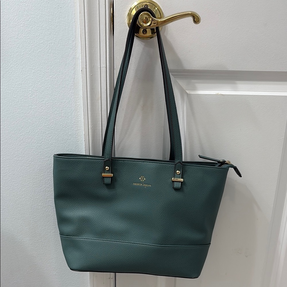 Nanette Lepore Teal Tote with Gold Details
